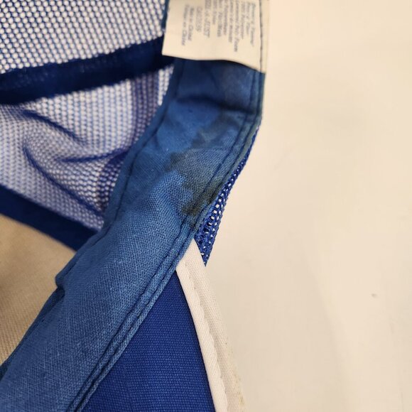 Simmons Mattress Three Stripe Vintage Trucker Hat Blue White - Picture 8 of 10